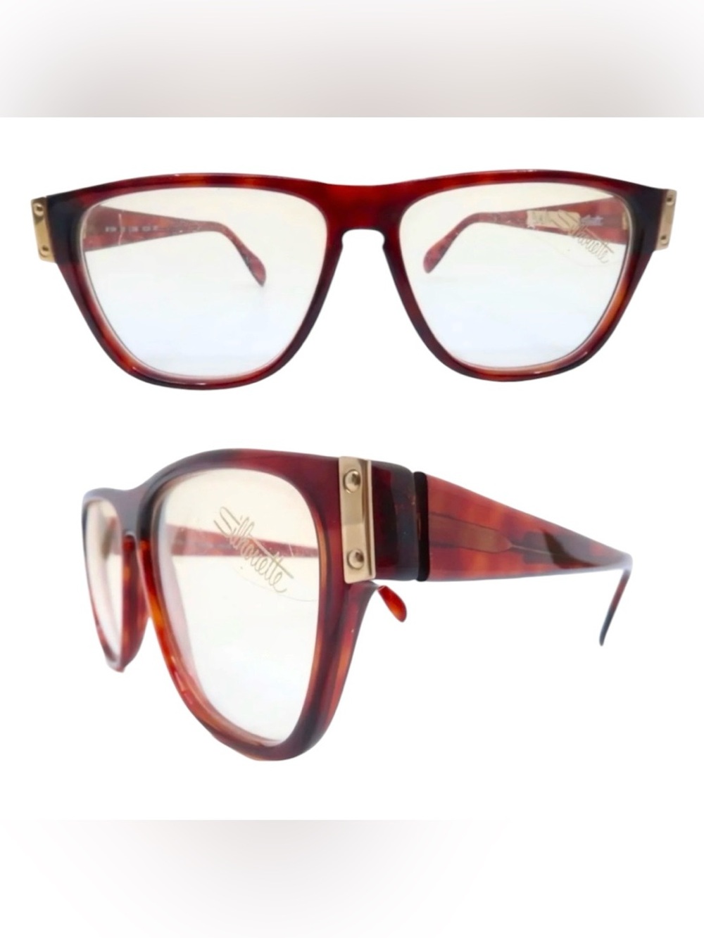 Vintage‎ 1980’s Unisex Silhouette Sunglasses, Tortoiseshell Frame, Mod 1194, NOS